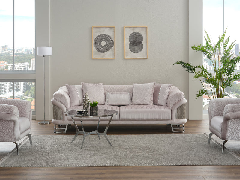 Versace Silver 95.2" Wide Sofa