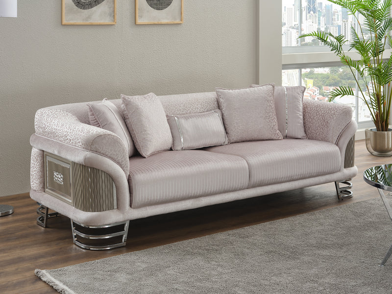 Versace Silver 95.2" Wide Sofa