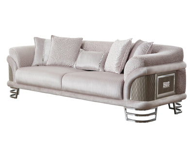 Versace Silver 95.2" Wide Sofa
