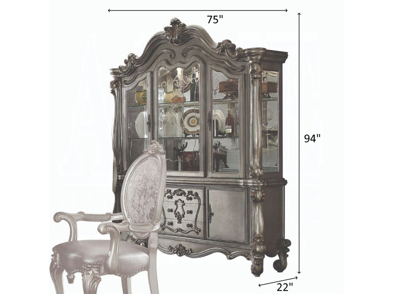 Versailles 6-8-10 Person Extendable Antique Finish Dining Room Set