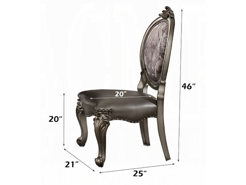 Versailles 6-8-10 Person Extendable Antique Finish Dining Room Set