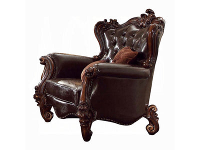 Versailles Tufted Traditional Leather Living Room Set
