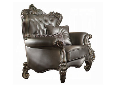 Versailles Tufted Traditional Leather Living Room Set