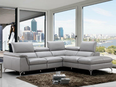 Viola 105.8" / 89.7" Wide Leather Sectional
