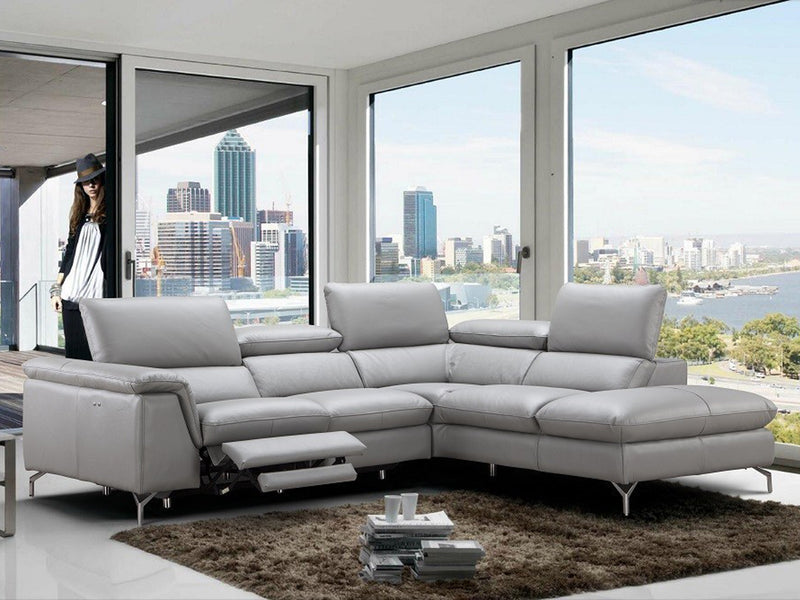 Viola 105.8" / 89.7" Wide Leather Sectional