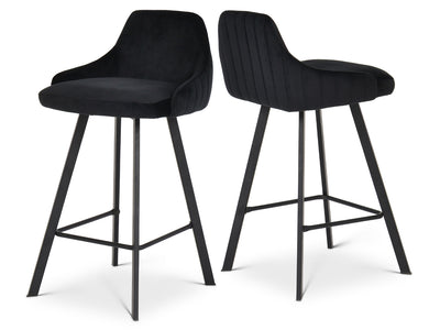 Viviene Velvet Bar Stool (Set of 2)