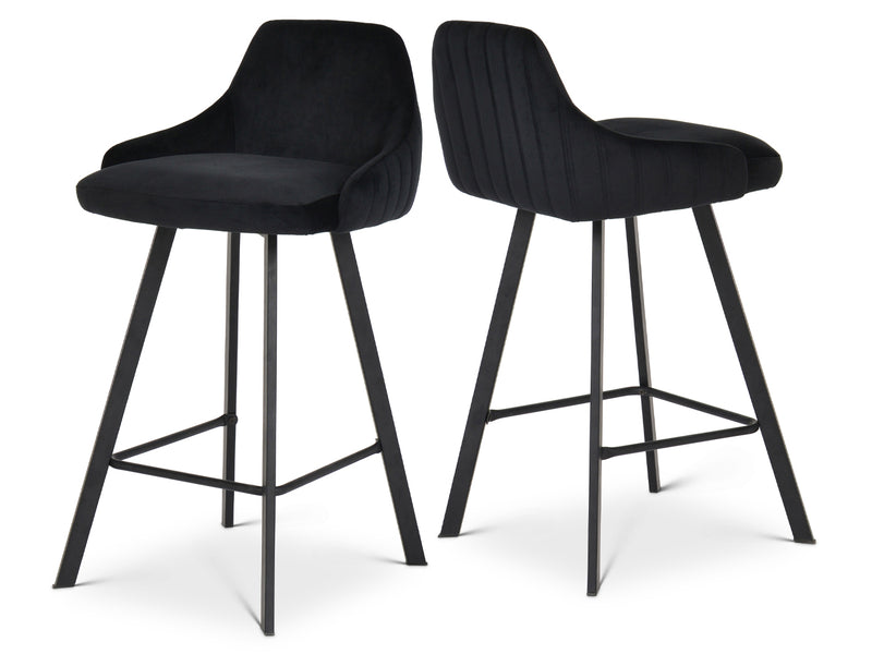 Viviene Velvet Bar Stool (Set of 2)