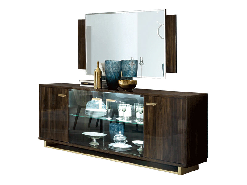 Volare 79" Wide 4 Door Buffet With Mirror