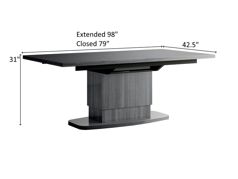 Vulcano 98" / 79" Wide Extendable Dining Table
