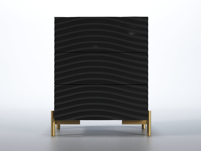 Wave Black Bedroom Set