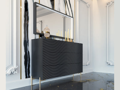 Wave Black Bedroom Set