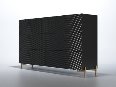 Wave Black Bedroom Set