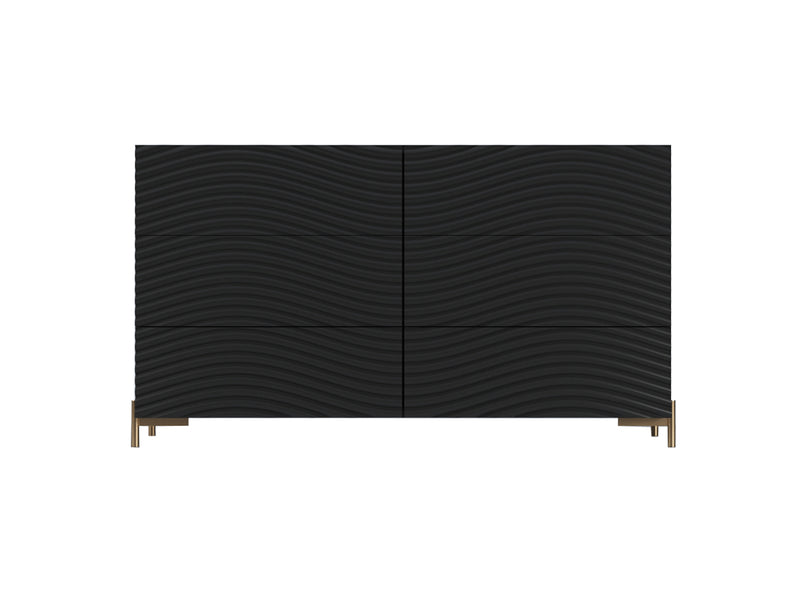 Wave Black Bedroom Set