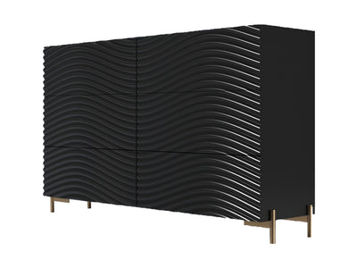 Wave Black Bedroom Set