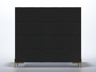 Wave Black Bedroom Set