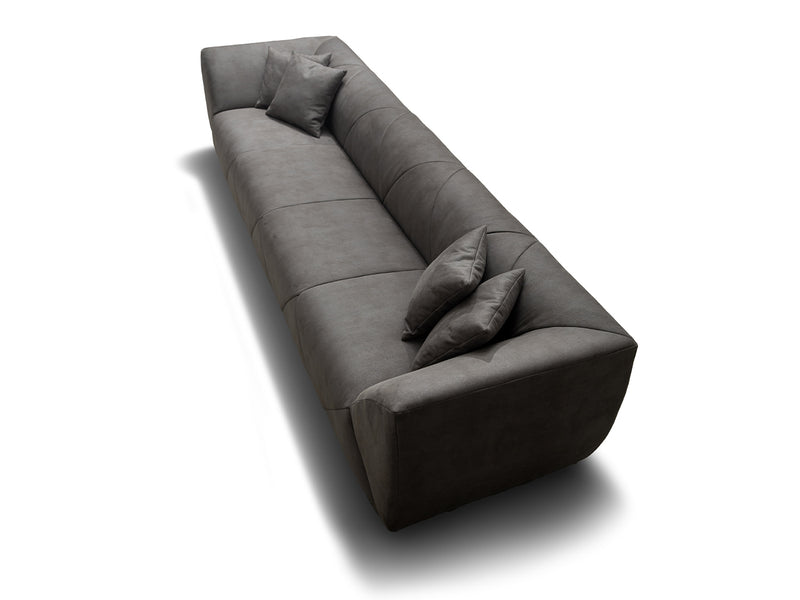 Quarry 120" Wide Nubuck Fabric 4 Seater Sofa