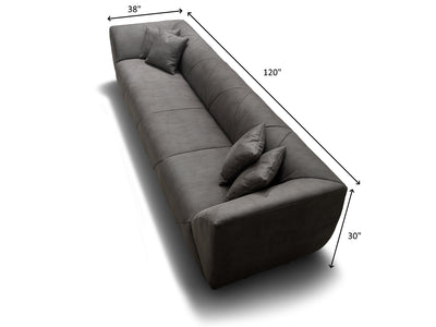 Quarry 120" Wide Nubuck Fabric 4 Seater Sofa