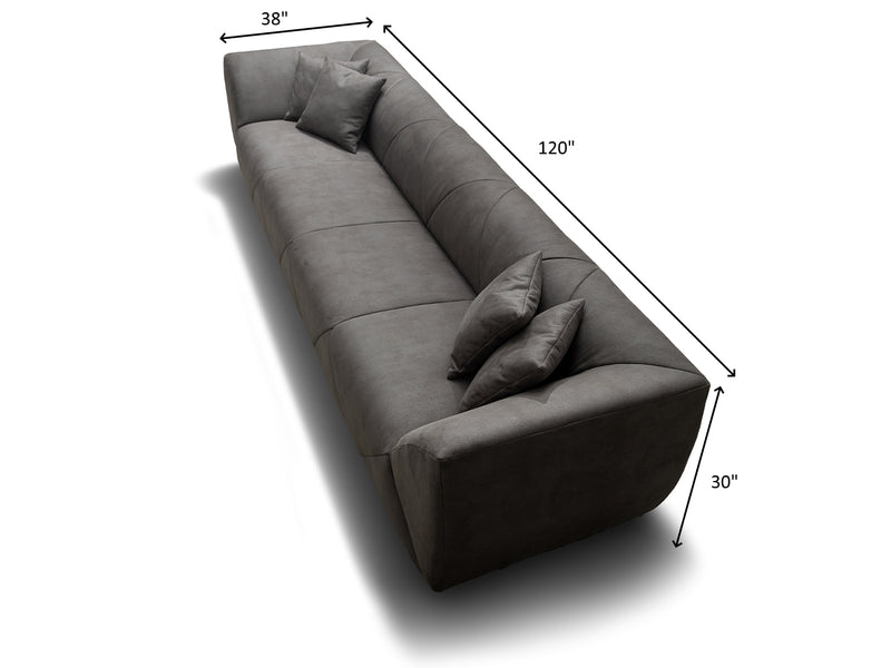 Quarry 120" Wide Nubuck Fabric 4 Seater Sofa