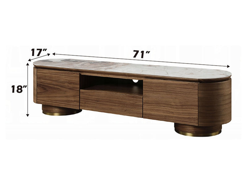 Willene 71" Wide Ceramic Top TV Stand