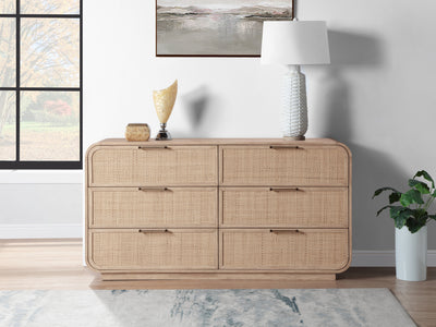 Windsor 60.5" Wide 6 Drawer Dresser With Mirror