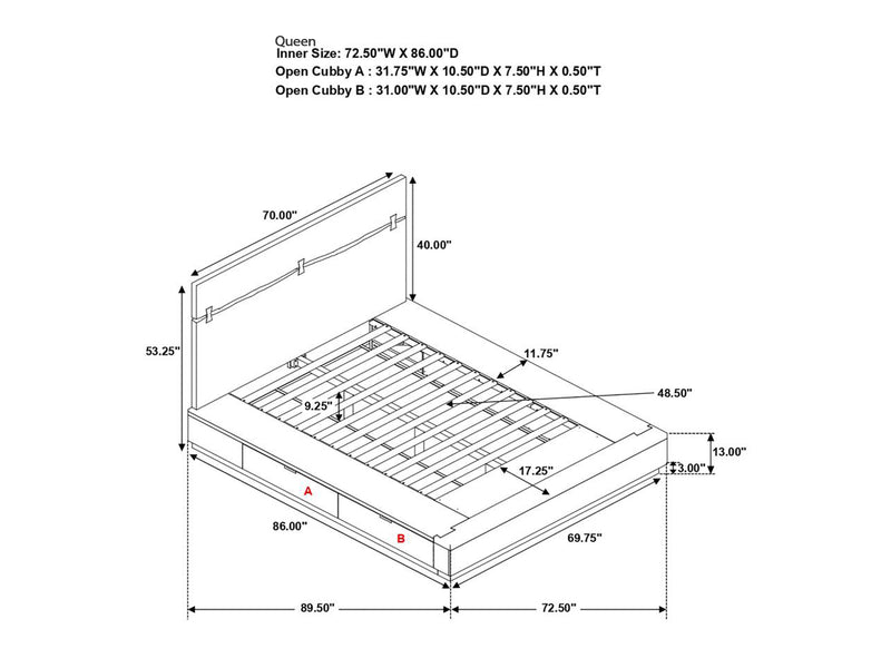 Winslow Storage Platform Bed