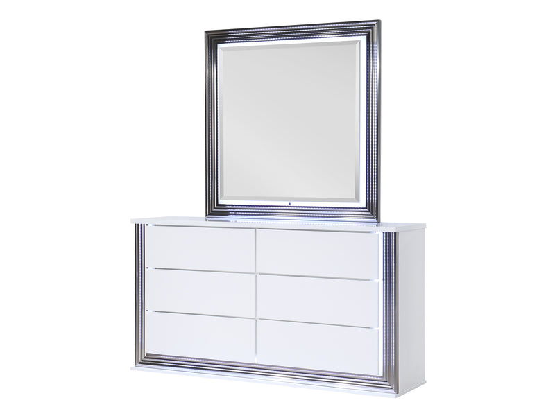 Ylime 61" Wide 6 Drawer Dresser With Mirror