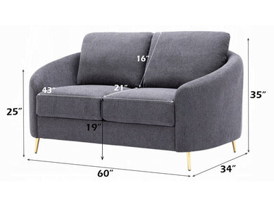 Yuina 60" Wide Loveseat