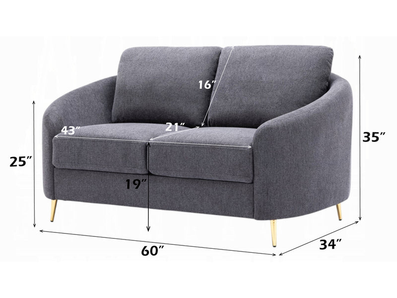 Yuina 60" Wide Loveseat