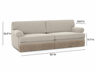 Yvette 92" Wide Boucle Sofa