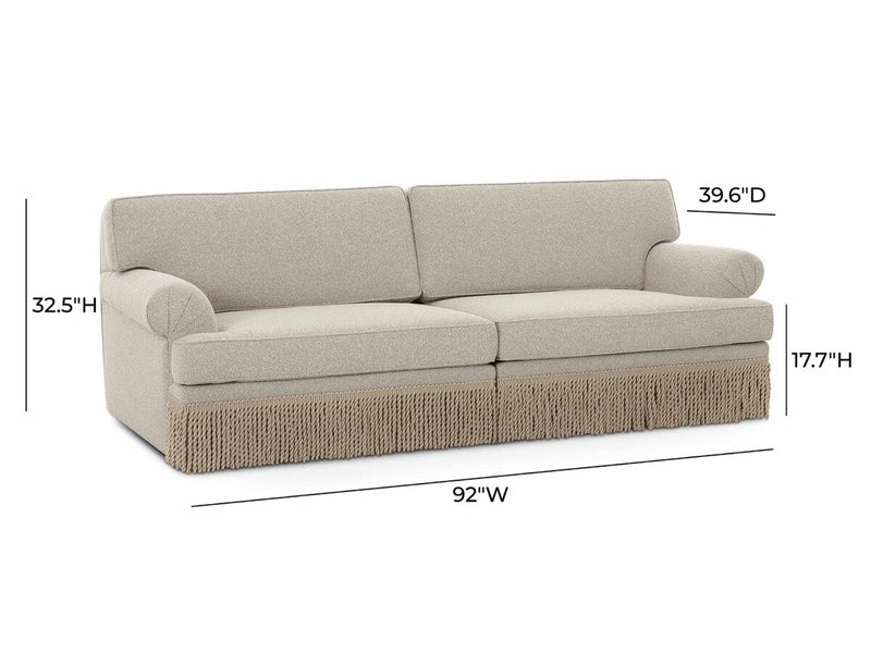 Yvette 92" Wide Boucle Sofa