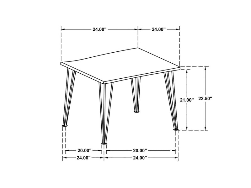 Zander 22.5" Tall Square Wood Top End Table