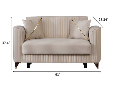 Zebra 61" Wide Convertible Loveseat