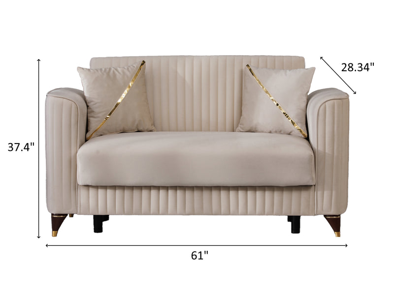 Zebra 61" Wide Convertible Loveseat