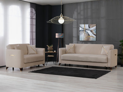 Zebra 61" Wide Convertible Loveseat