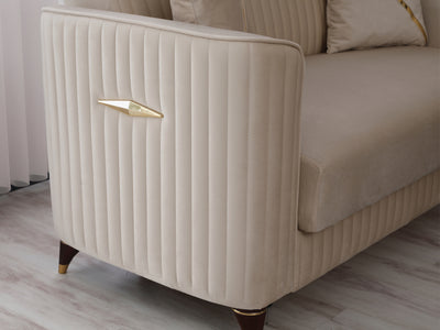 Zebra 61" Wide Convertible Loveseat