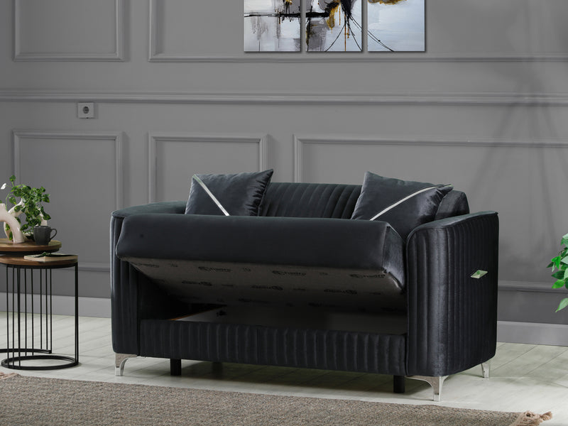 Zebra 61" Wide Convertible Loveseat