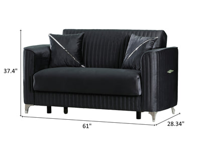 Zebra 61" Wide Convertible Loveseat