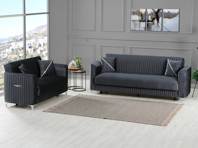 Zebra 61" Wide Convertible Loveseat