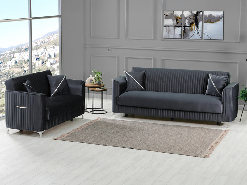 Zebra 61" Wide Convertible Loveseat