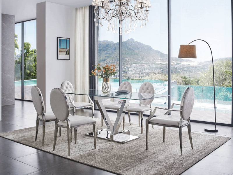 Zig Zag 63" Wide Dining Table