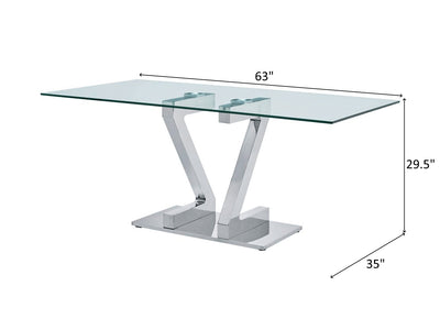 Zig Zag 63" Wide Dining Table