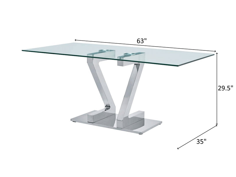 Zig Zag 63" Wide Dining Table