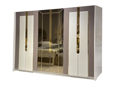 Zurich 105.5" Wide 6 Door Wardrobe