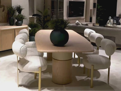 Tokyo Mazzi 98.4" Wide 8 Person Dining Table