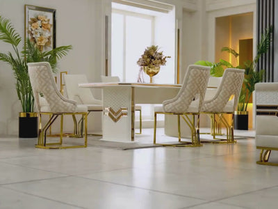 Zen 78.7" Wide 6 Person Dining Table