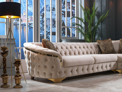 Artemis 130" Wide Tufted Sectional