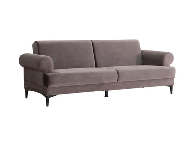 Bulut 89" Wide Rolled Arm Convertible Sofa