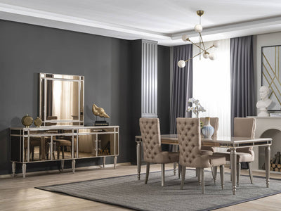 Cavalli 87.7" Wide 4 Door Buffet with Mirror