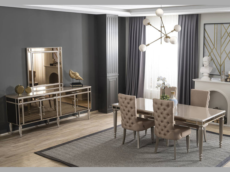 Cavalli 87.7" Wide 4 Door Buffet with Mirror