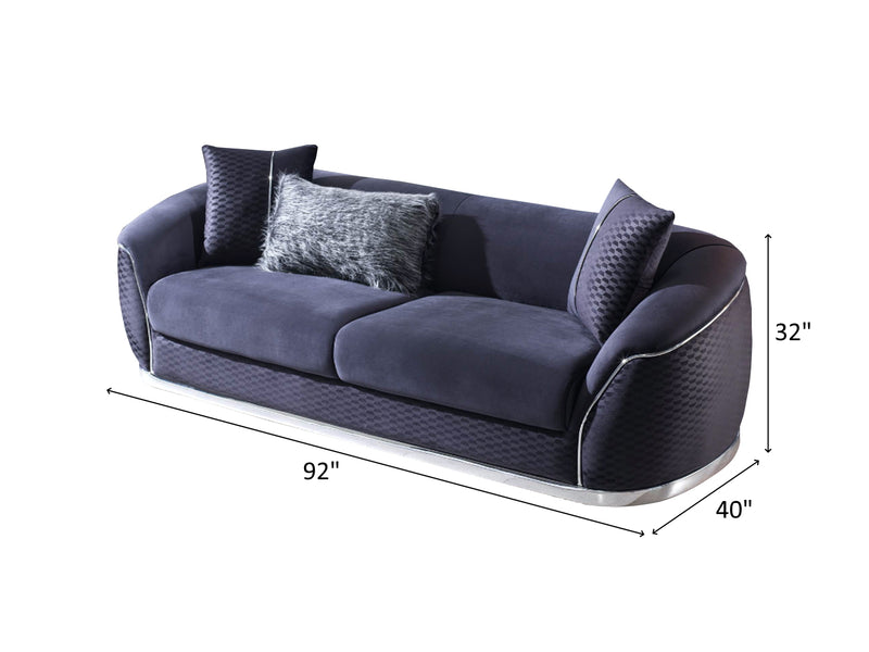 Dubai 92" Wide Curved Arm Sofa